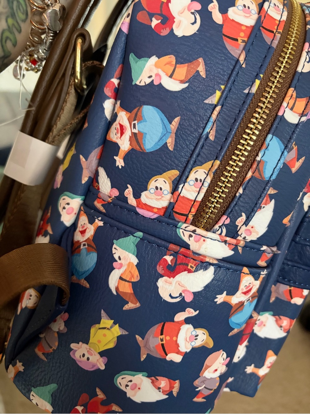 Loungefly Navy Blue Disney Seven Dwarfs Mini Backpack - Picture 3 of 5